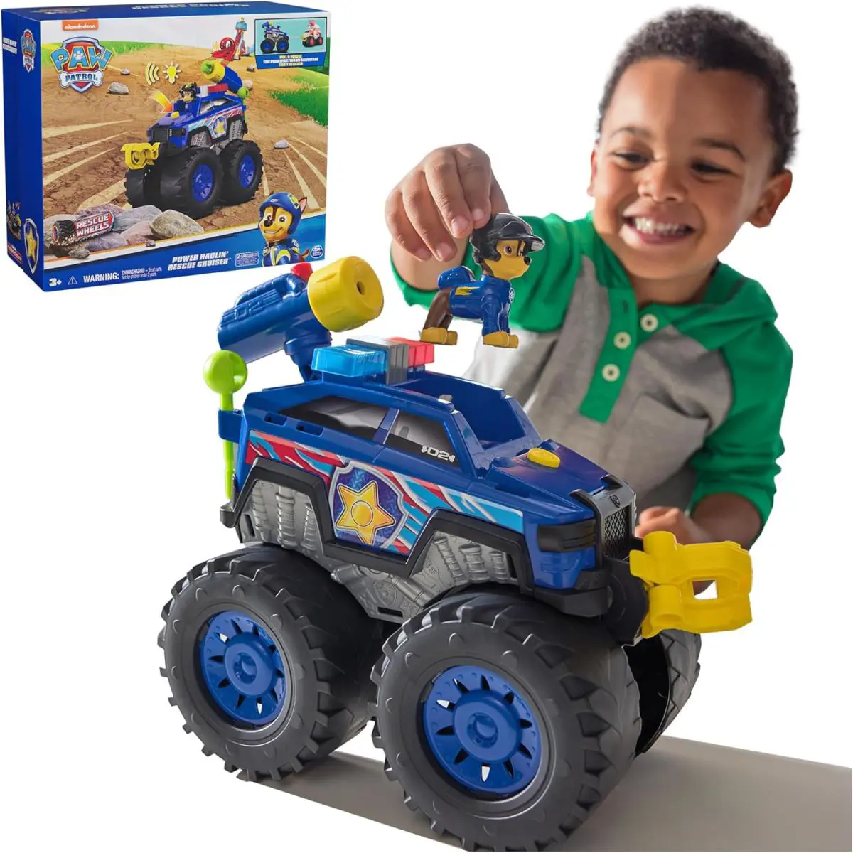 Paw Patrol: Rescue Wheels Chase S Power Haulin Cruiser Toy Truck with Launcher