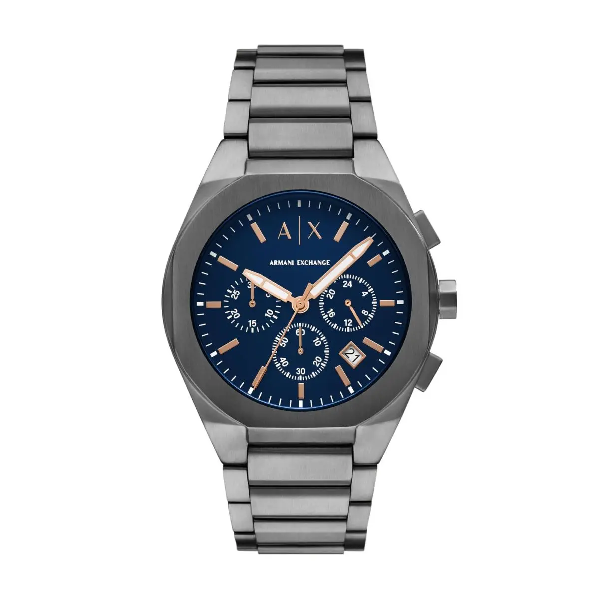 Armani Exchange A X Men`s Sync Chronograph Watch Gunmetal Gunmetal/navy