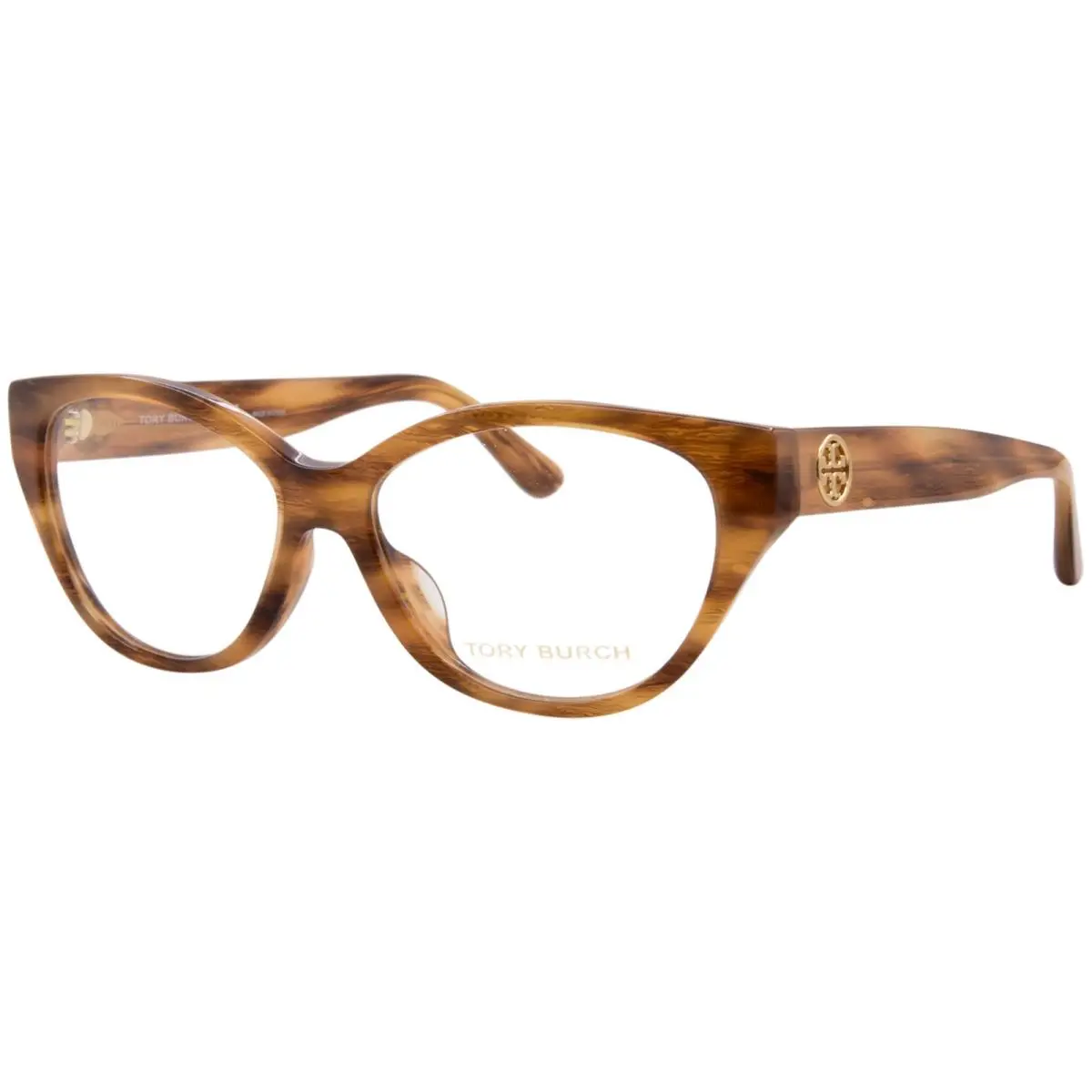 Tory Burch TY2123U 1889 Eyeglasses Women`s Honey Wood Full Rim Cat Eye 53mm
