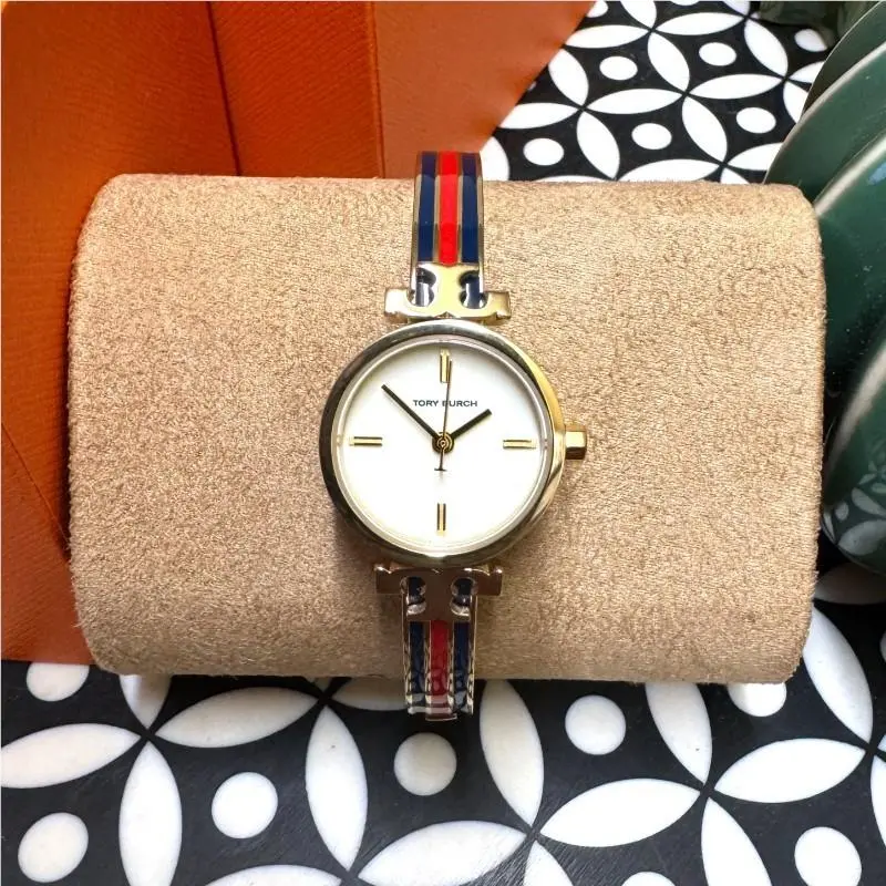 TBW1406 Kira Tri-tone Watch Ivory Dial Stainless Steel TBW1406 by Tory Burch