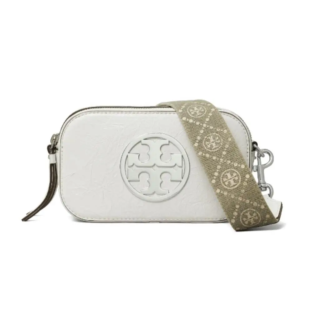 Tory Burch Miller Crinkle Mini Crossbody Bag Blanc