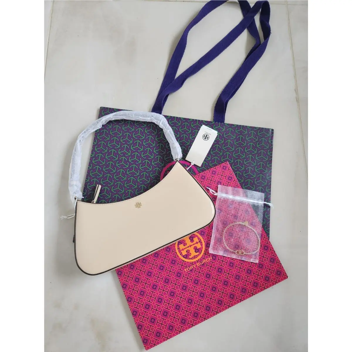 Tory Burch Emerson Shoulder Bag with Free Tory Burch Bracelet