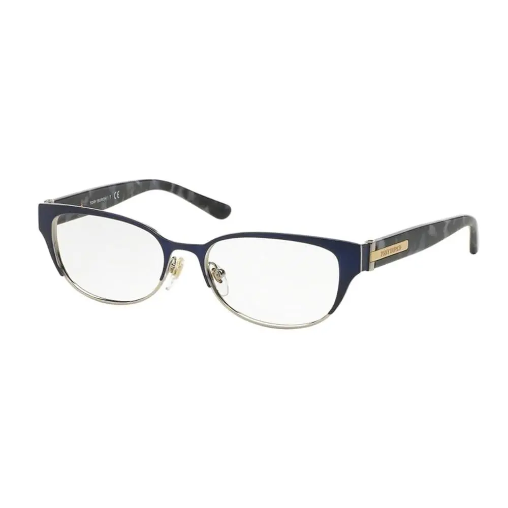Tory Burch Women`s Cat-eye 52mm Eyeglasses Frames Navy Tweed TY1045-3127