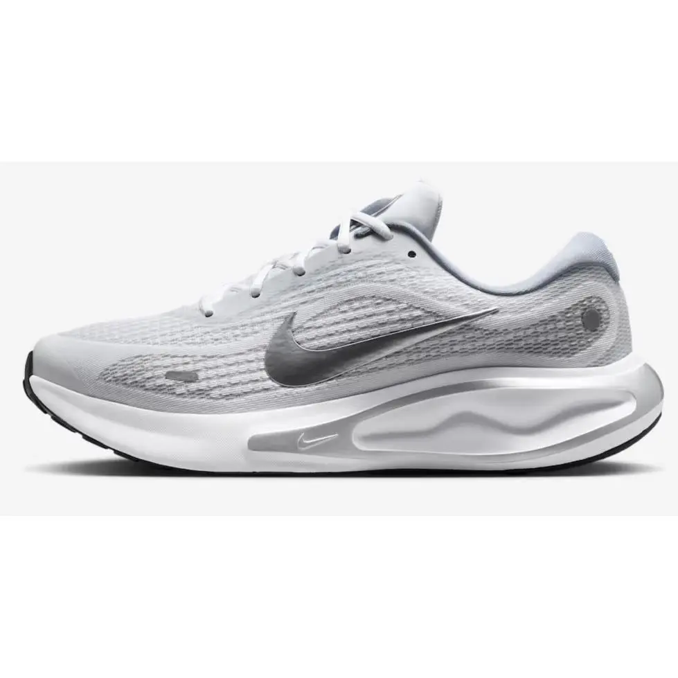 Nike Journey Run Men`s Running Shoes White Silver US Sizes 7-14
