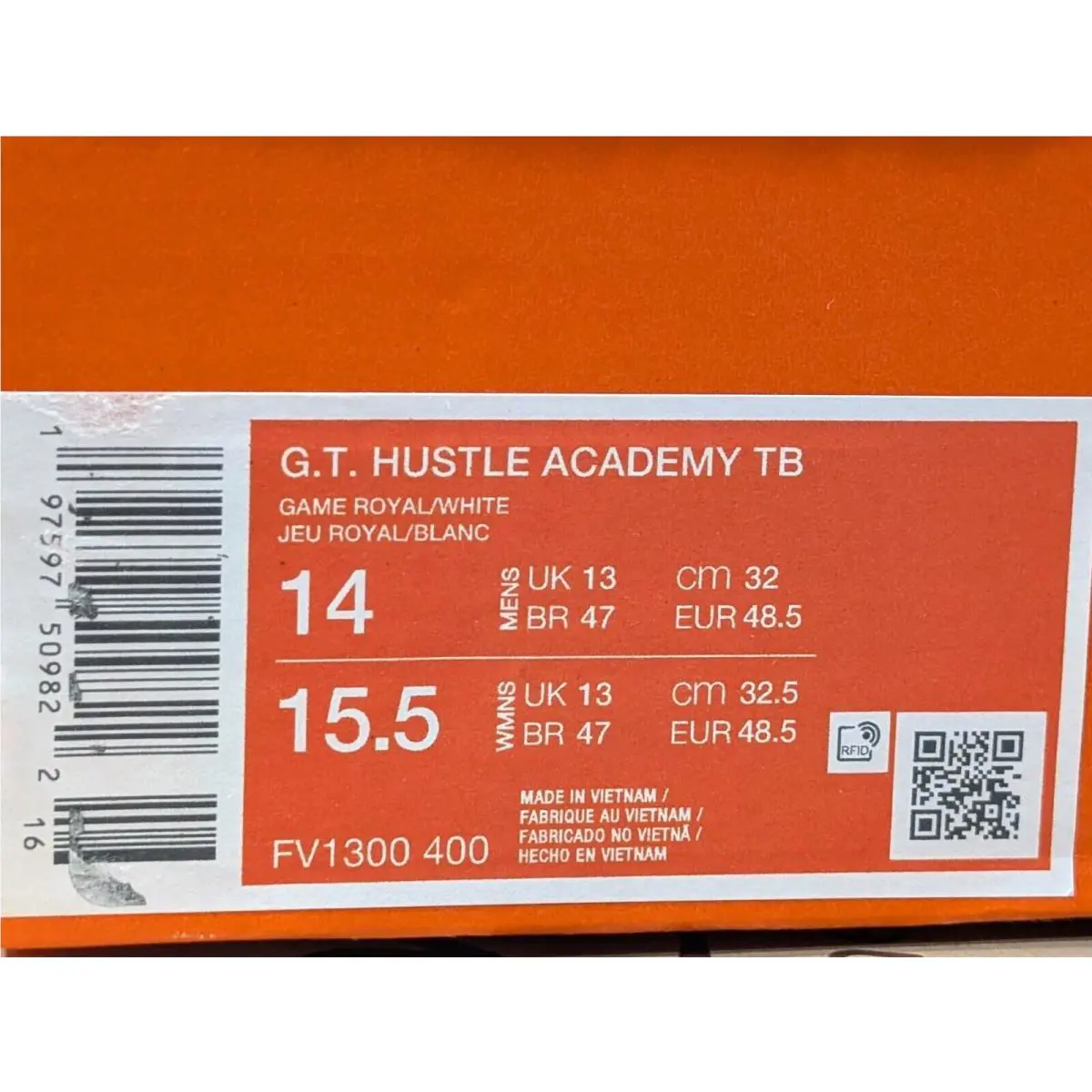 Nike shoes - Nike G.T. Hustle Academy TB - FV1300-400 - Game Royal/White 8