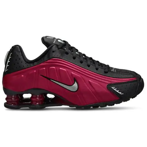 Nike Shox R4 Women`s Running Shoes - Metallic Silver/Black/Red
