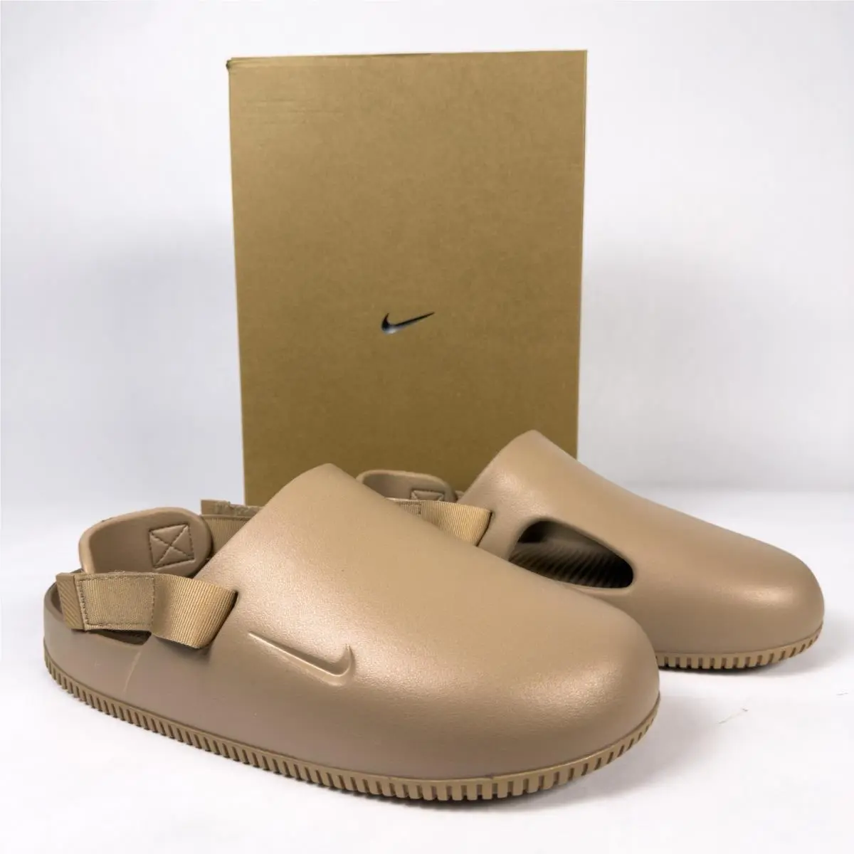 Nike Calm Mule Men`s Hemp/tan Water Resistant Slip-on Shoes FD5130-200