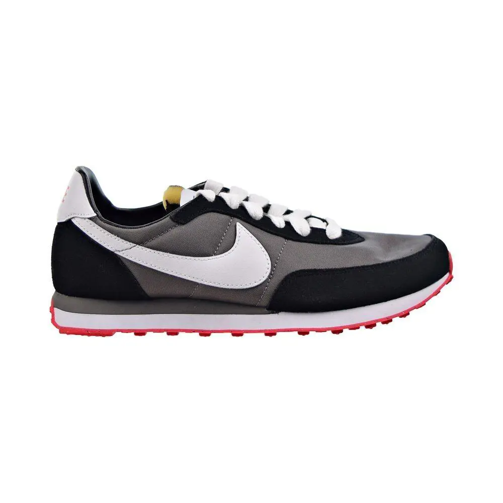 Nike Waffle Trainer 2 Big Kids` Shoes Flat Pewter-black-siren Red DC6477-005 - Flat Pewter-Black-Siren Red