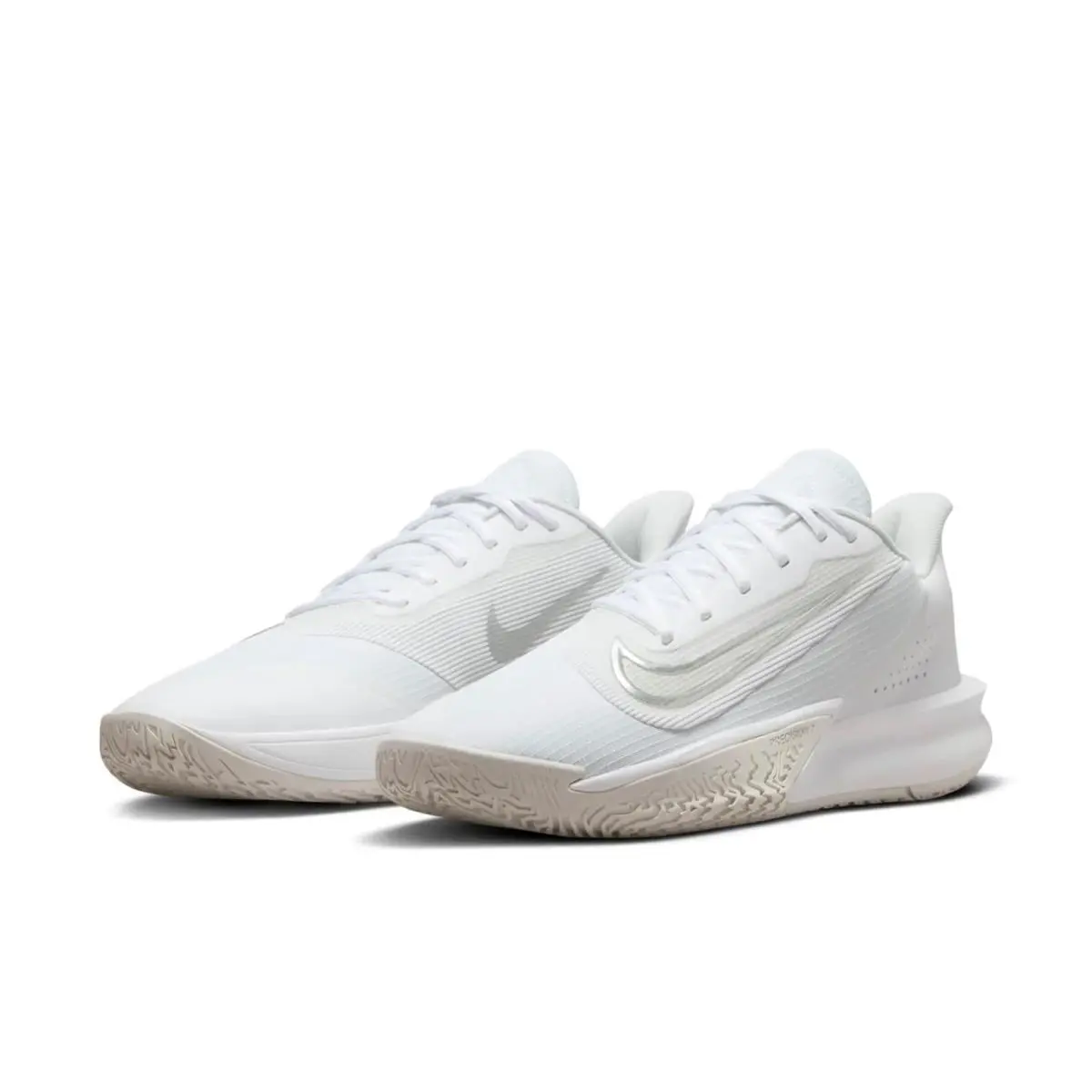 Mens Nike Precision Vii Basketball Sneaker White Light Smoke Grey FN4322 100 - White