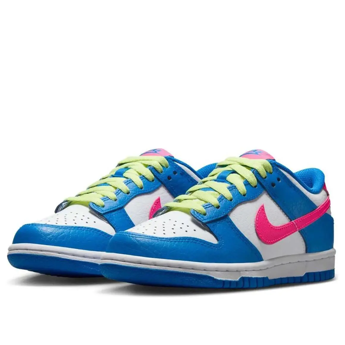 Nike Dunk Low IB7747-406 Sneaker Kids Blue White Leather Lifestyle Shoes DWA2837 - Blue