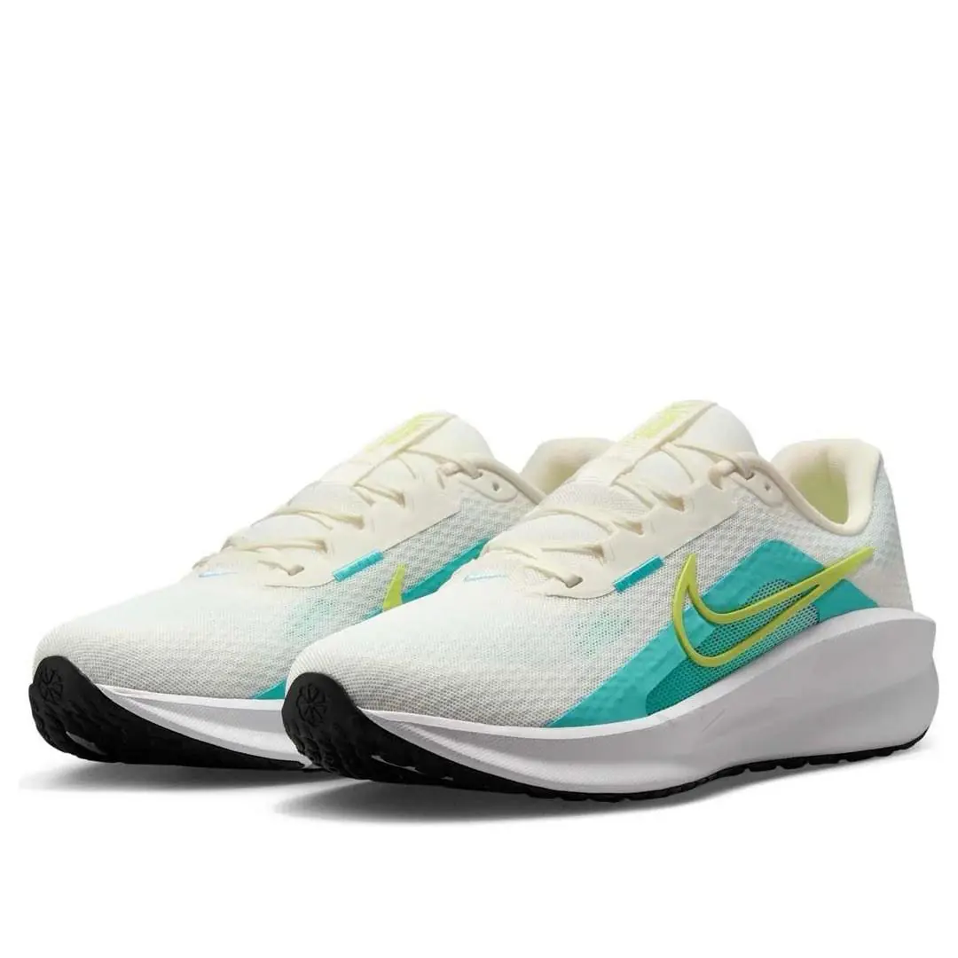 Men Nike Downshifter 13 Running Reflective Shoes Sail/green Frost FD6454-101 - Sail/Cyber Green Frost