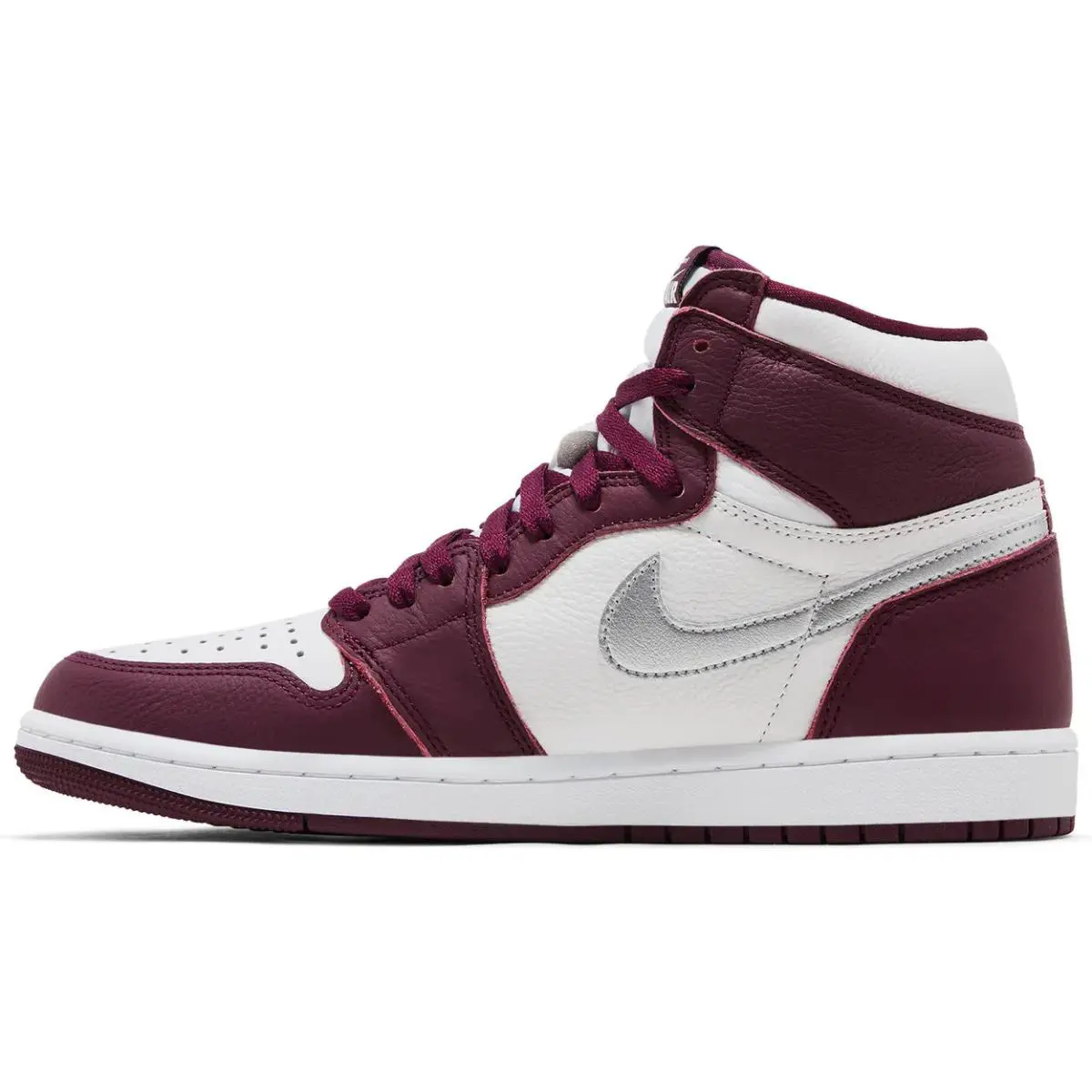 Nike shoes - Retro 1 High OG - Retro High - 555088 611 - Bordeaux/White/Metallic Silver 0