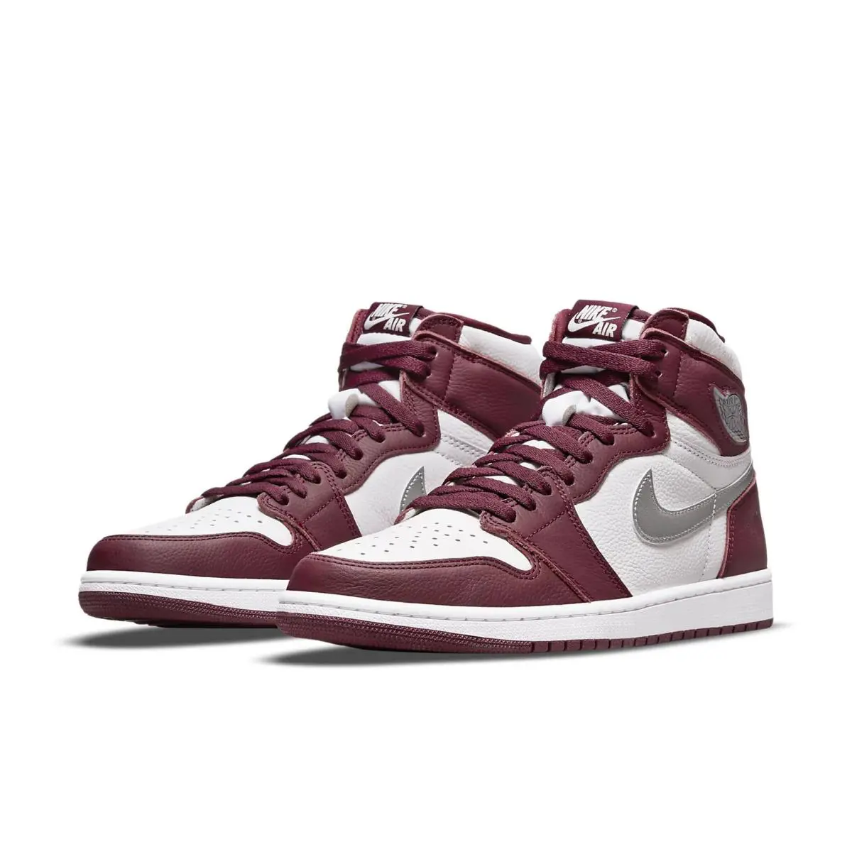 Nike shoes - Retro 1 High OG - Retro High - 555088 611 - Bordeaux/White/Metallic Silver 1