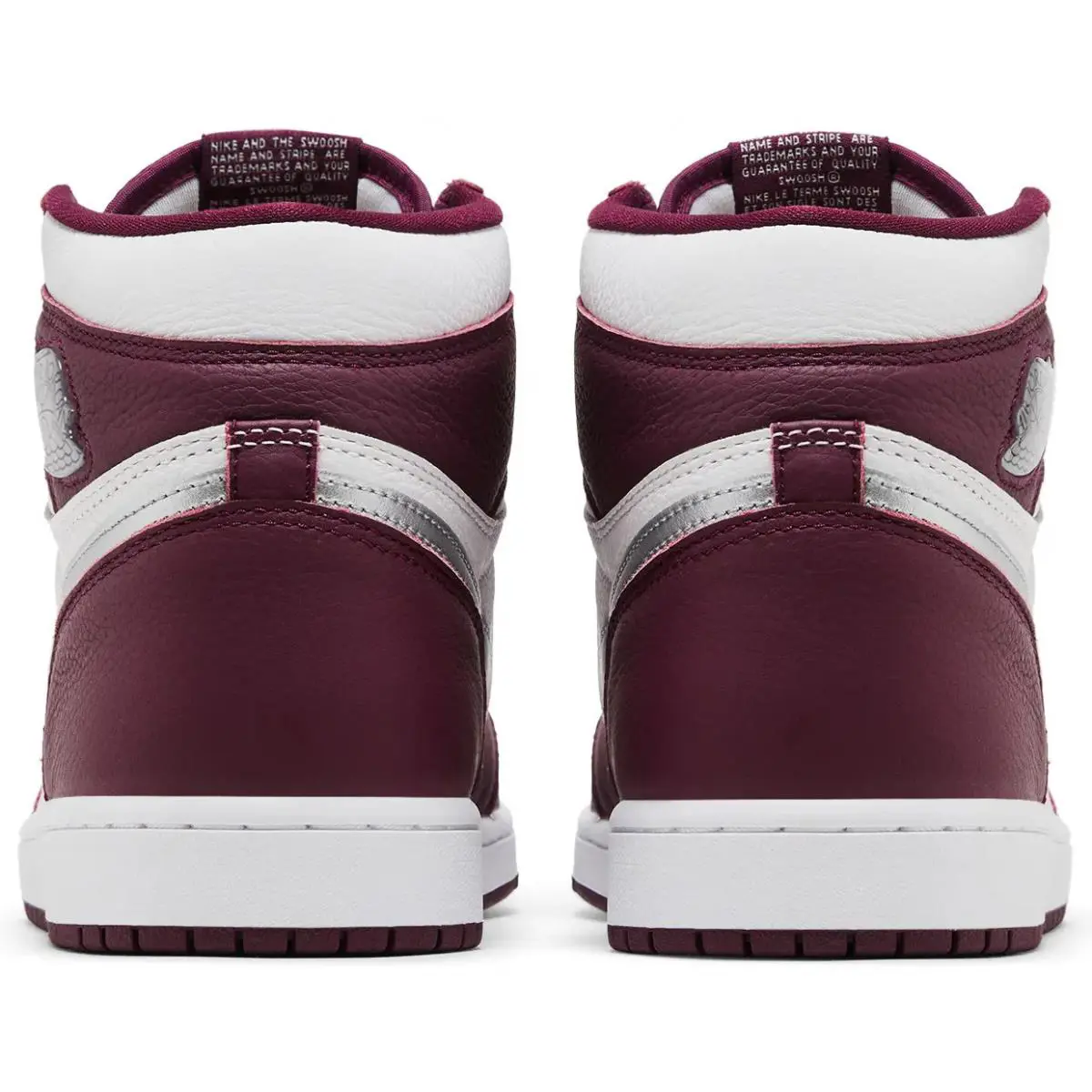 Nike shoes - Retro 1 High OG - Retro High - 555088 611 - Bordeaux/White/Metallic Silver 2