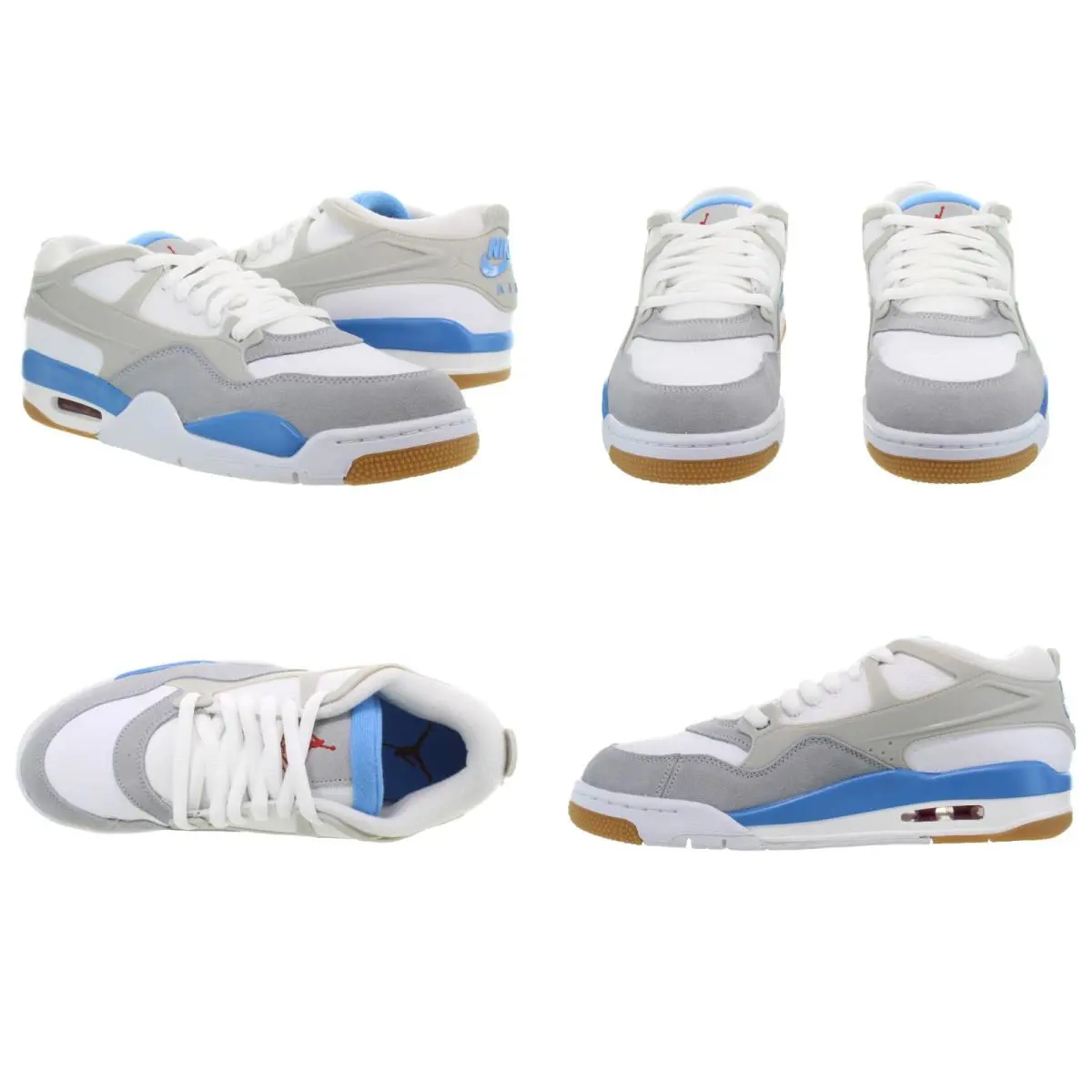 Nike Men`s Air Jordan 4 RM White - Grey - Blue Basketball Shoes Multi Size - White, Neutral Grey, University Blue