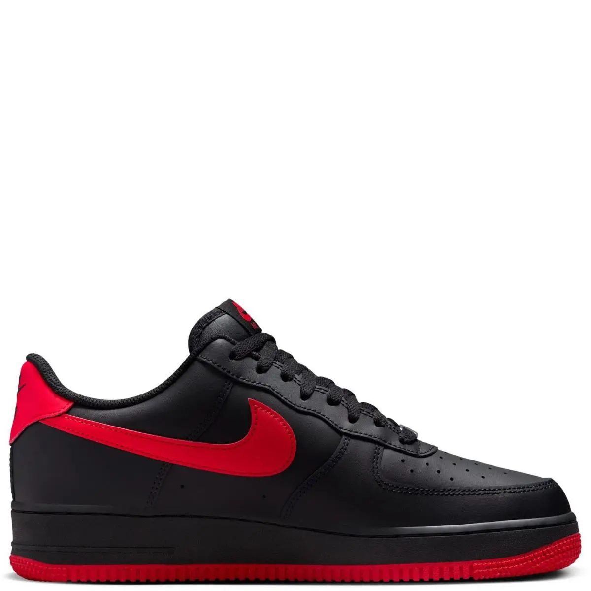 Men`s Nike Air Force 1 `07 Vamps Blck/university Red-blck FJ4146 002 - 11.5 - Black/University Red-Black