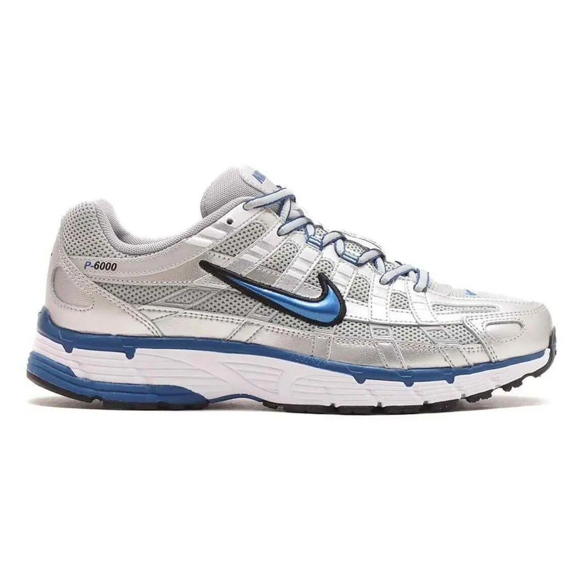Nike shoes - Nike P-6000 - BV1021-001 - Silver, Manufacturer: Metallic Silver / Team Royal-White-Black 5