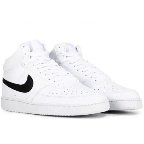 Men Nike DN3577 101 Court Vision Mid NN White/black Tennis Shoes Sneakers - WHITE/BLACK