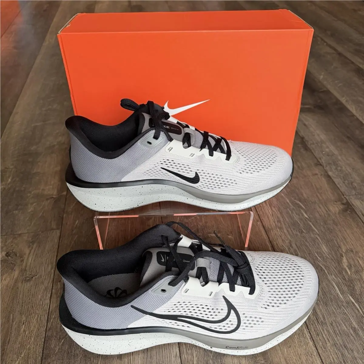 Quest 6 Running Sneaker Mens 10.5 LT Iron Ore Black IB4002-014 by Nike