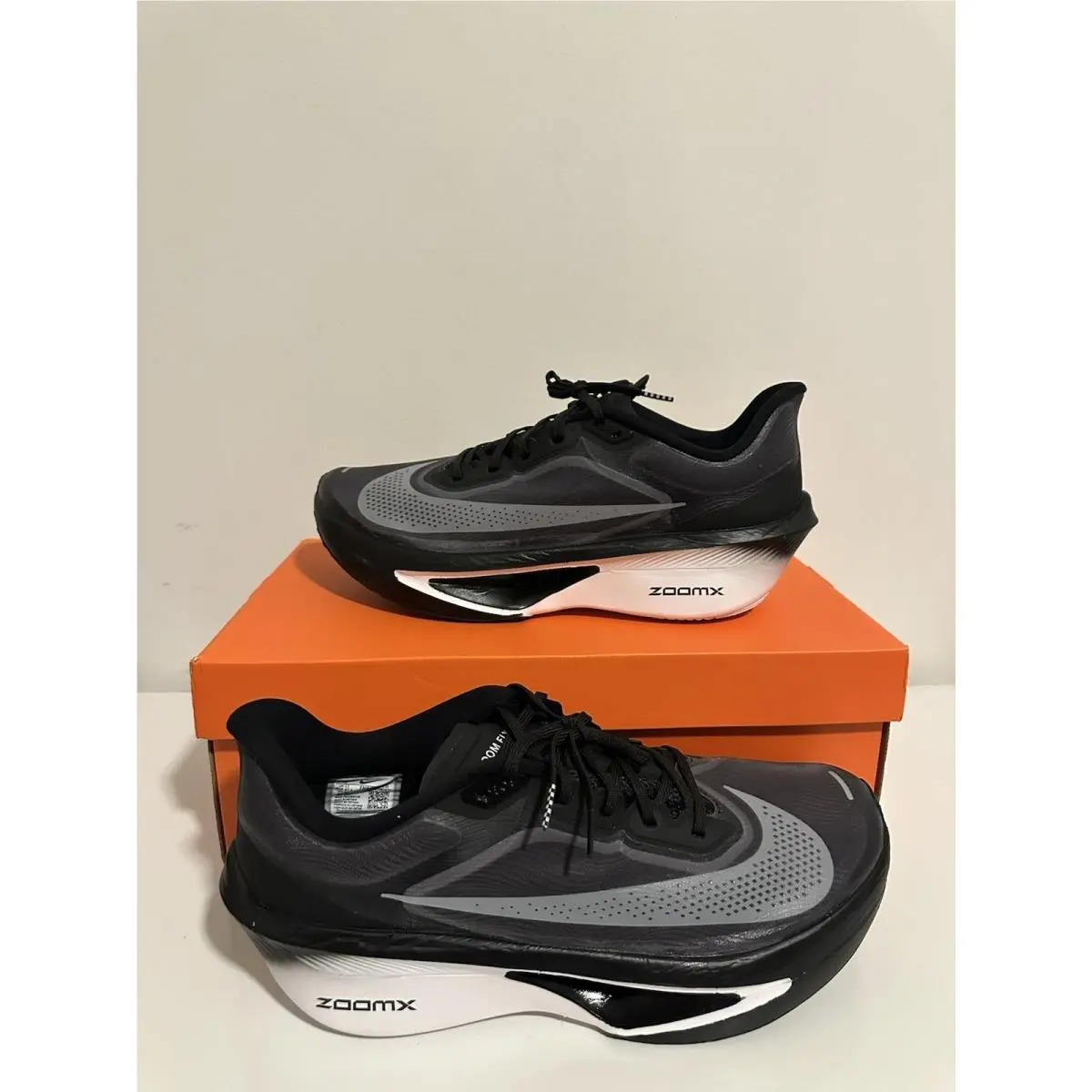 Nike Zoom Fly 6 Black White Lt Smoke Grey FN8454 001 Men`s Size 10.5
