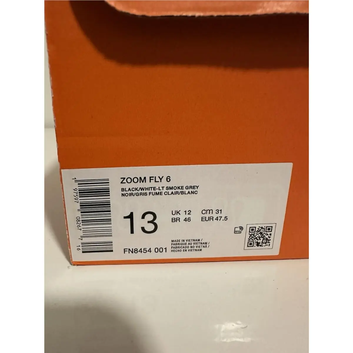 Nike shoes - Nike Zoom Fly - Zoom Fly - FN8454 001 - Black/White-Lt Smoke Grey (UPC: 197597074146) 4