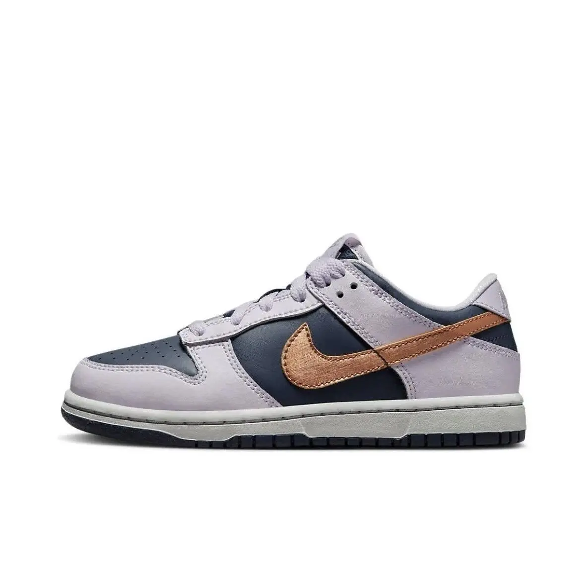 Size 1y - Nike Dunk Low SE Copper Swoosh Purple Preschool