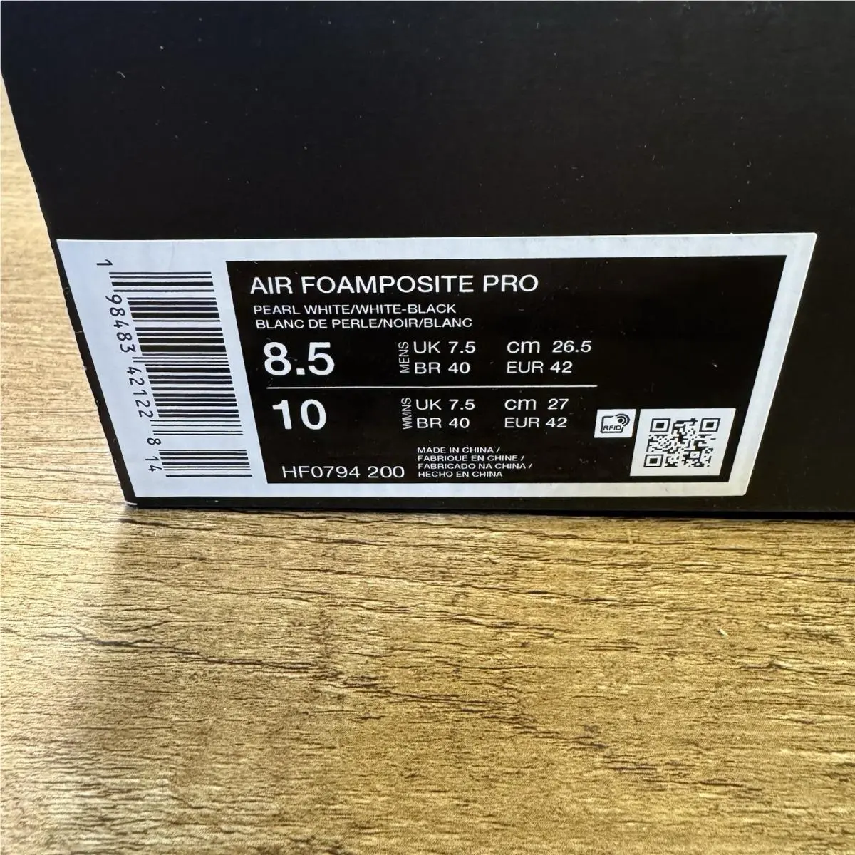 Nike shoes - Nike Air Foamposite - Air Foamposite - HF0794-200 - Ivory, Manufacturer: Pearl White/White/Black/True Red 0