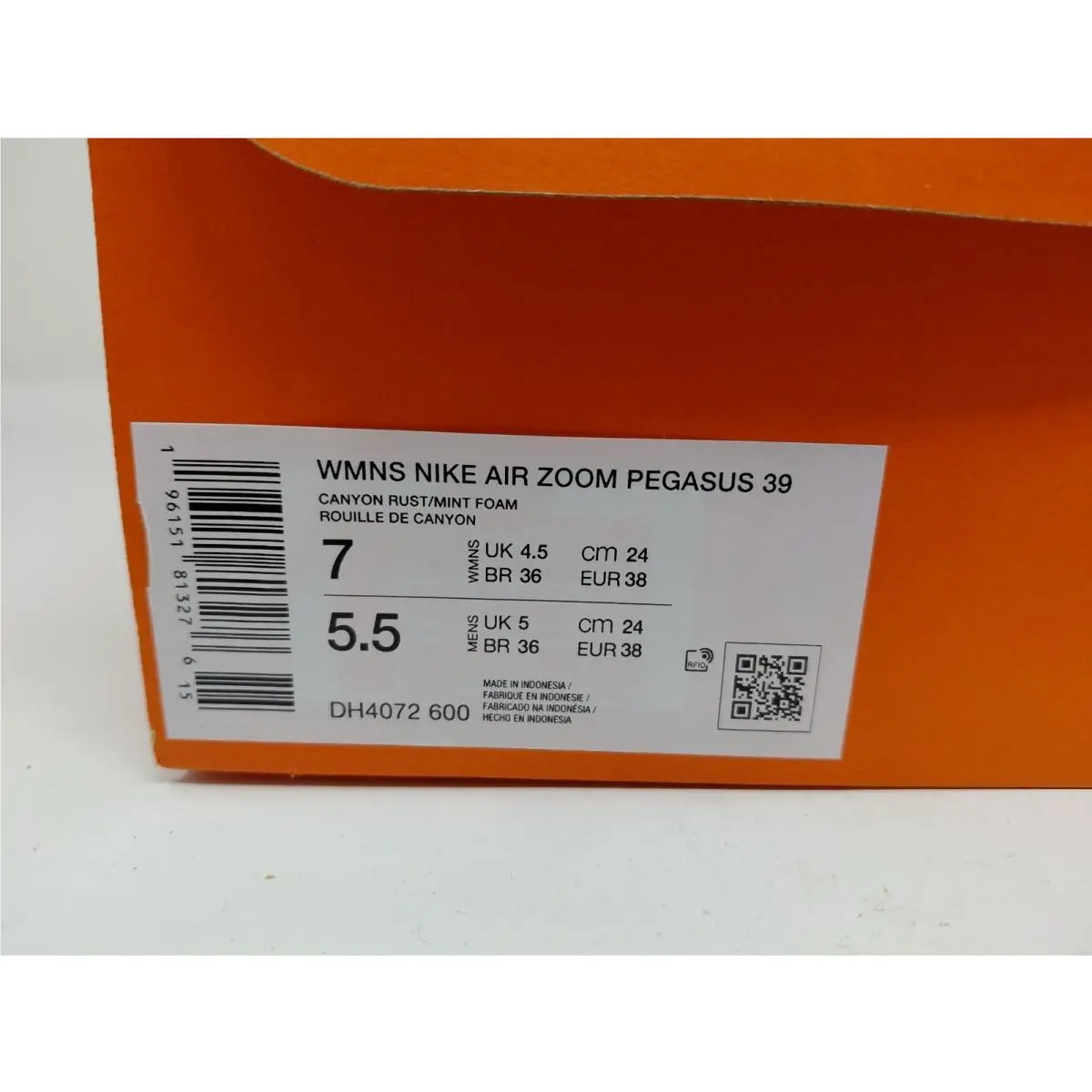 Nike shoes - Nike Air Zoom Pegasus 39 - DH4072-600 - Canyon Rust, Manufacturer: Canyon Rust/Burgundy Crush/White/Mint Foam 6