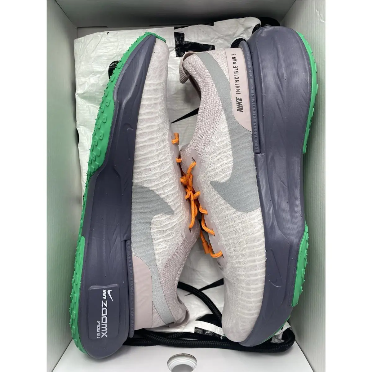 Nike shoes - NIKE iD - FZ1428 002 - Light Grey/Orange-Green 6