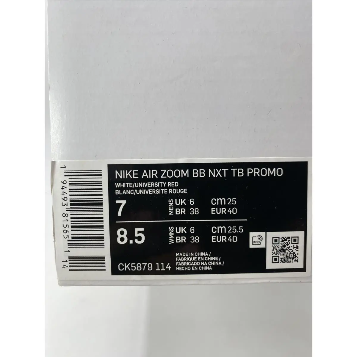 Nike shoes - Nike Air Zoom BB - Air Zoom - CK5879 114 - White/University Red (UPC: 194493815651) 6