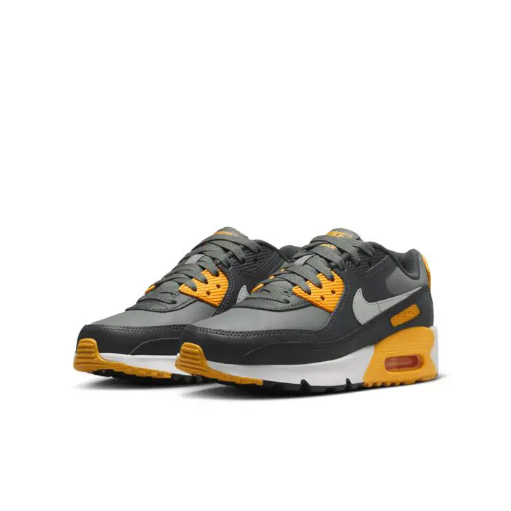 Nike Air Max 90 GS Smoke Grey Anthracite Yellow HF6358-004 6.5Y Wmns 8 - Gray