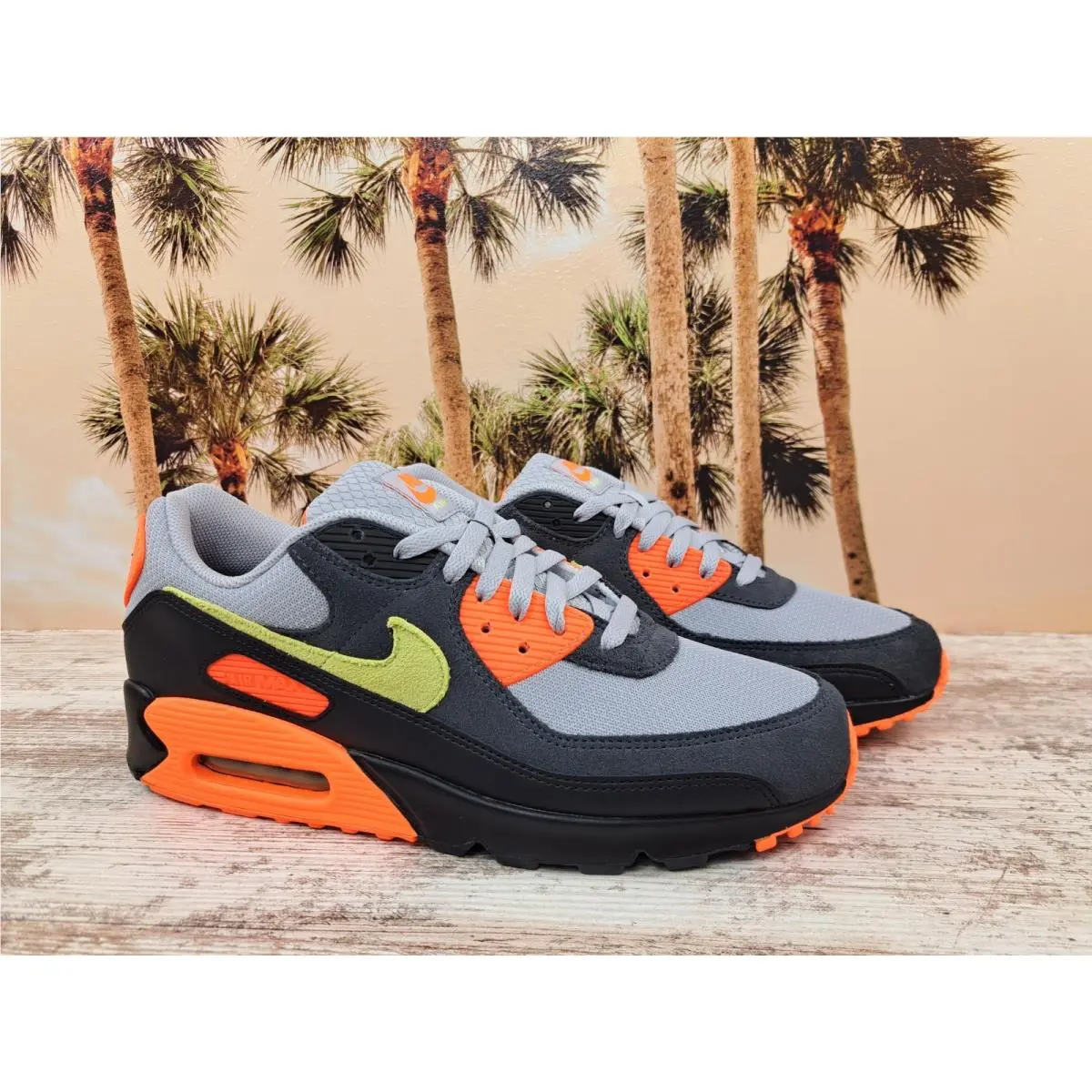 Nike Air Max 90 Light Smoke Grey Limelight Sneakers DM0029 018 Mens Size 11