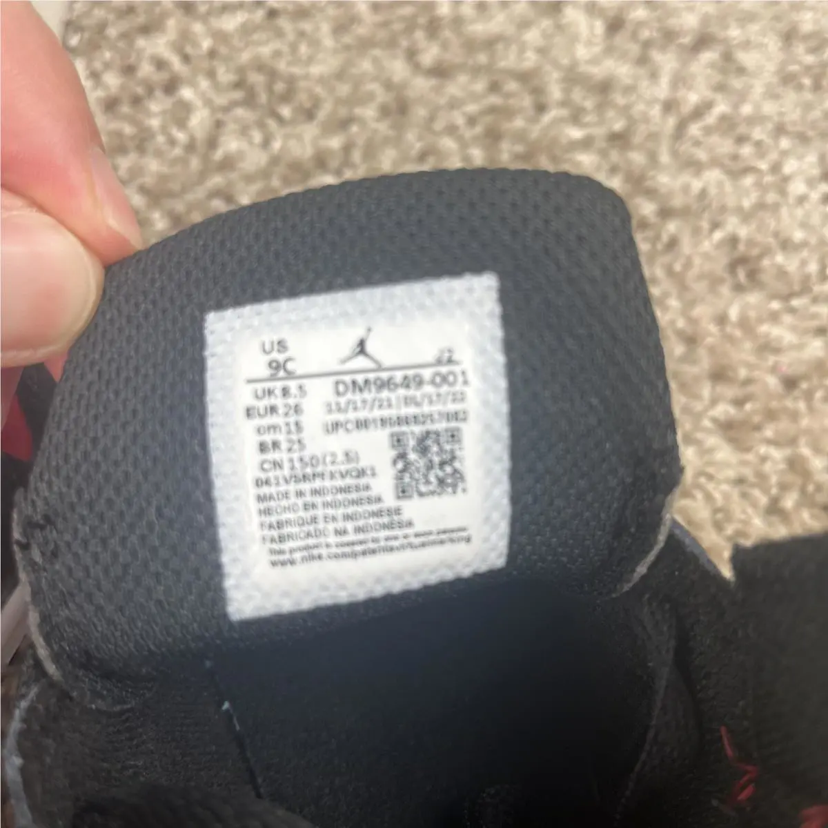 Nike shoes - Retro 1 - Retro - DM9649 001 - Red/Black (UPC: 195869257082) 8
