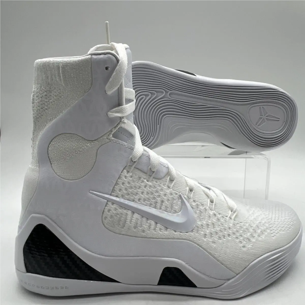 Mens Size 8.5 Nike Kobe IX Elite Protro Halo Triple White Basketball FZ7335 100