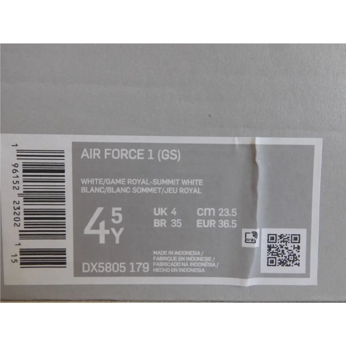 Nike shoes - Nike Air Force 1 GS - White (UPC: 196152232021) 3