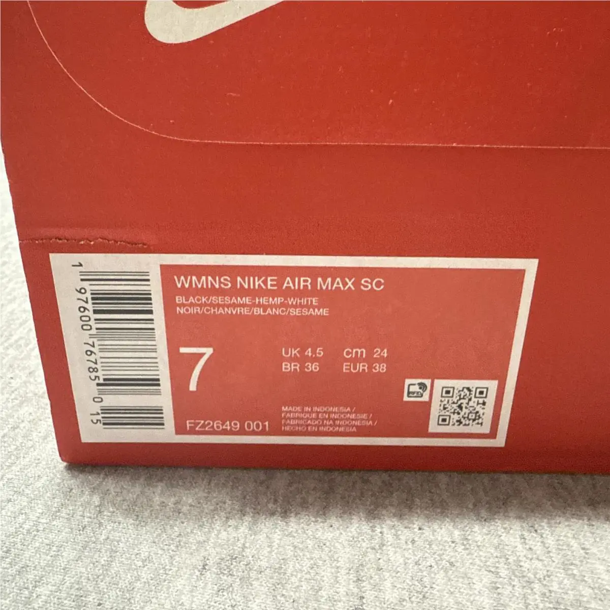Nike shoes - Nike Air Max SC - Air Max - Black/Hemp/White/Sesame 8