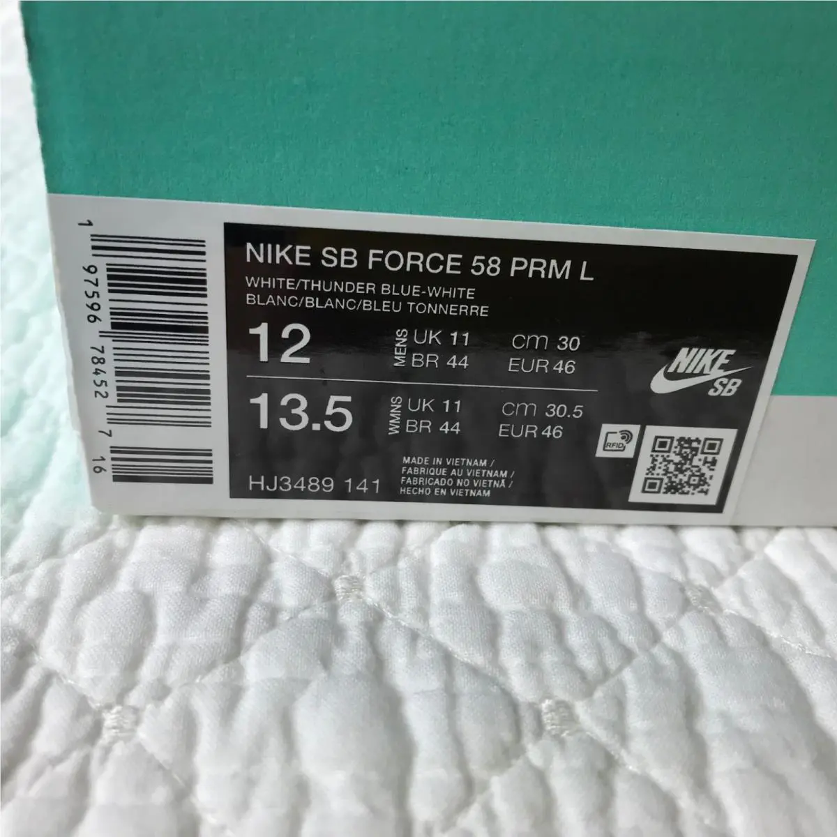 Nike shoes - Nike SB Force 58 - Force - HJ3489-141 - White/Thunder Blue 10