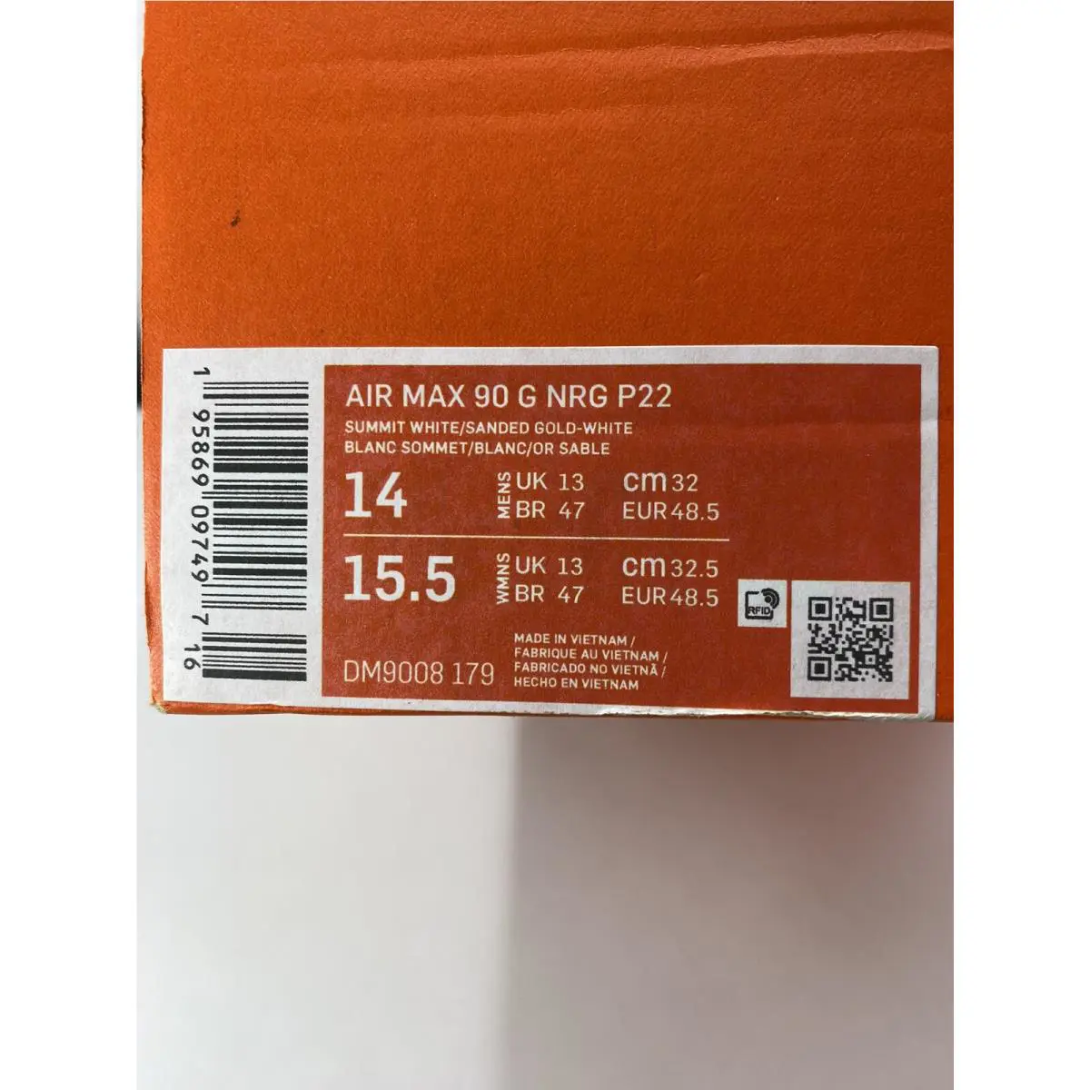 Nike shoes - Nike Air Max 90 - Air Max - DM9008 179 - Summit White/Sanded Gold (UPC: 195869097497) 6