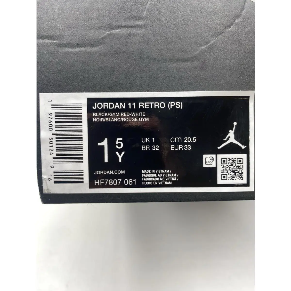Nike shoes - Air Jordan 11 - Air - HF7807 061 - Black/Gym Red-White (UPC: 197600501249) 6
