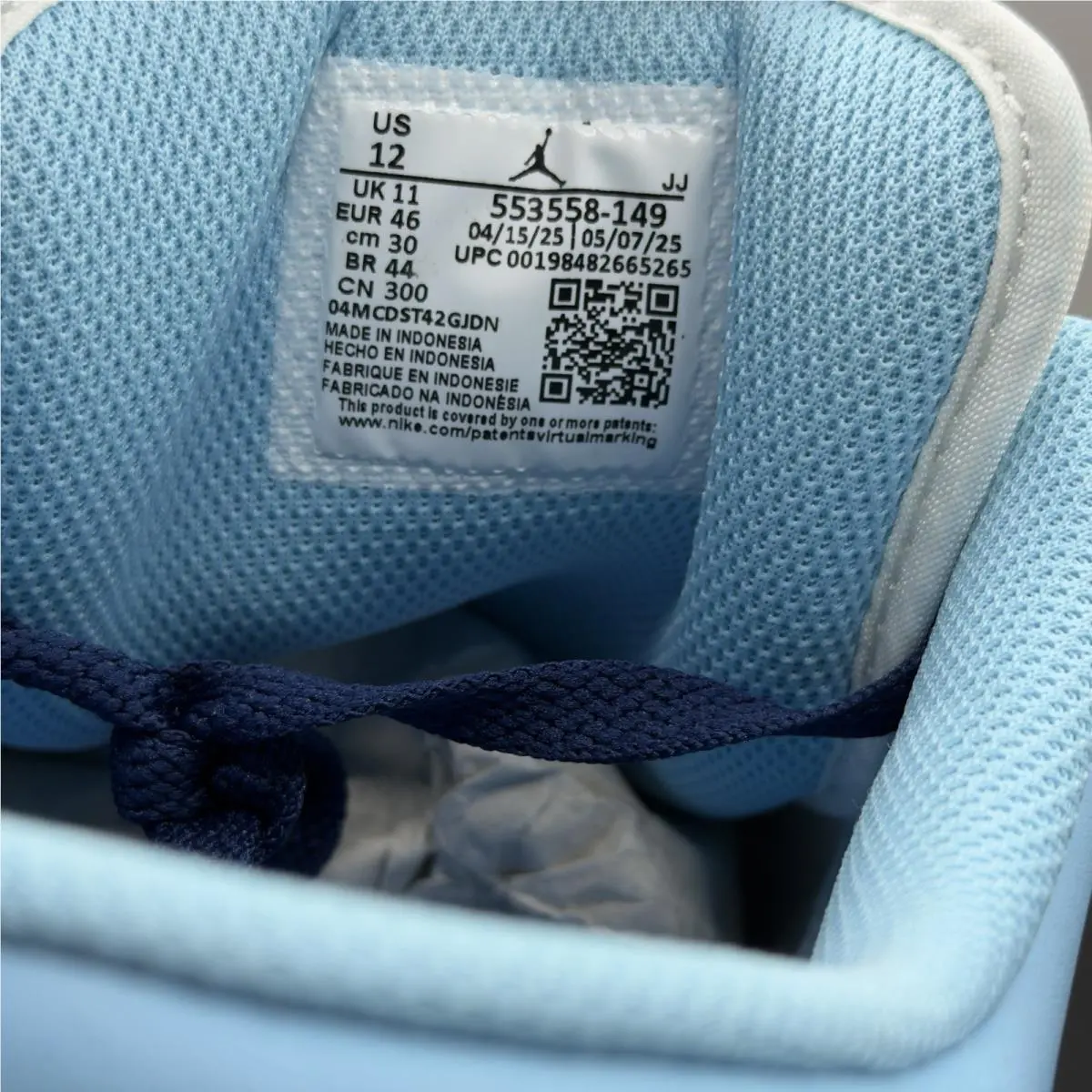 Nike shoes - Nike Air Jordan 1 - Air - 553558-149 - Blue (UPC: 0198482665265) 4