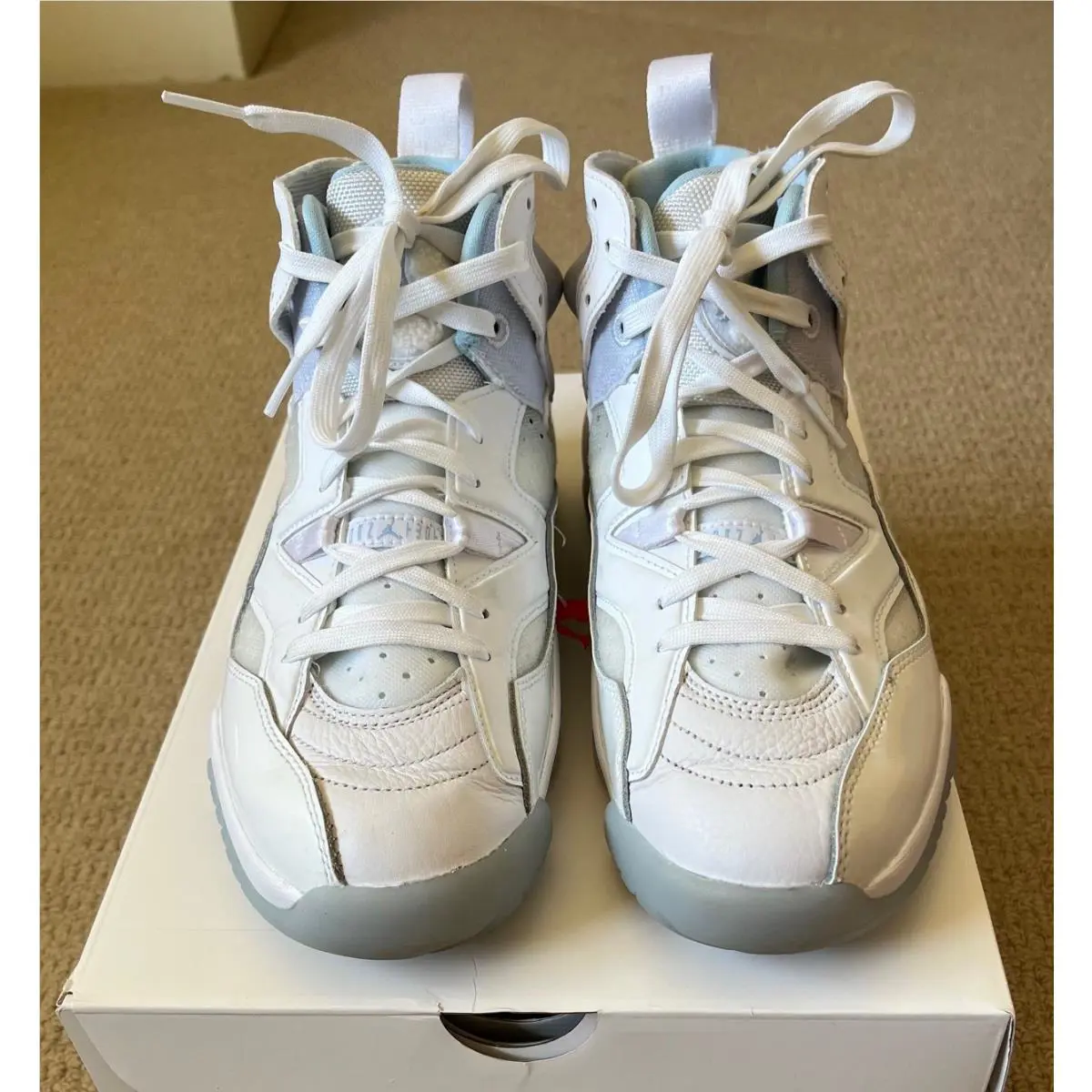 Nike Women`s Jumpman Basketball Shoe- White/ice Blue - Sz. 8 - DR9631 110