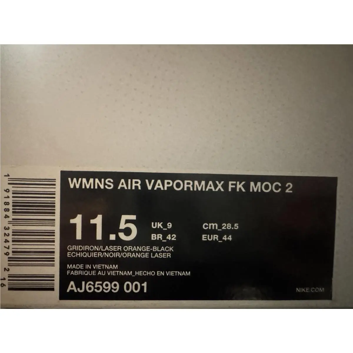 Nike shoes - Nike Air VaporMax - Air VaporMax - AJ6599-001 - Gridiron/Laser Orange-Black 7