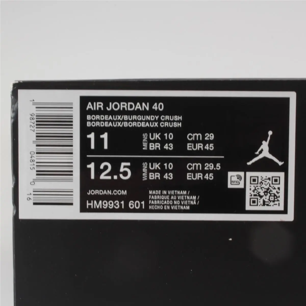 Nike shoes - Air Jordan 40 - Air - HM9931-601 - Purple 9