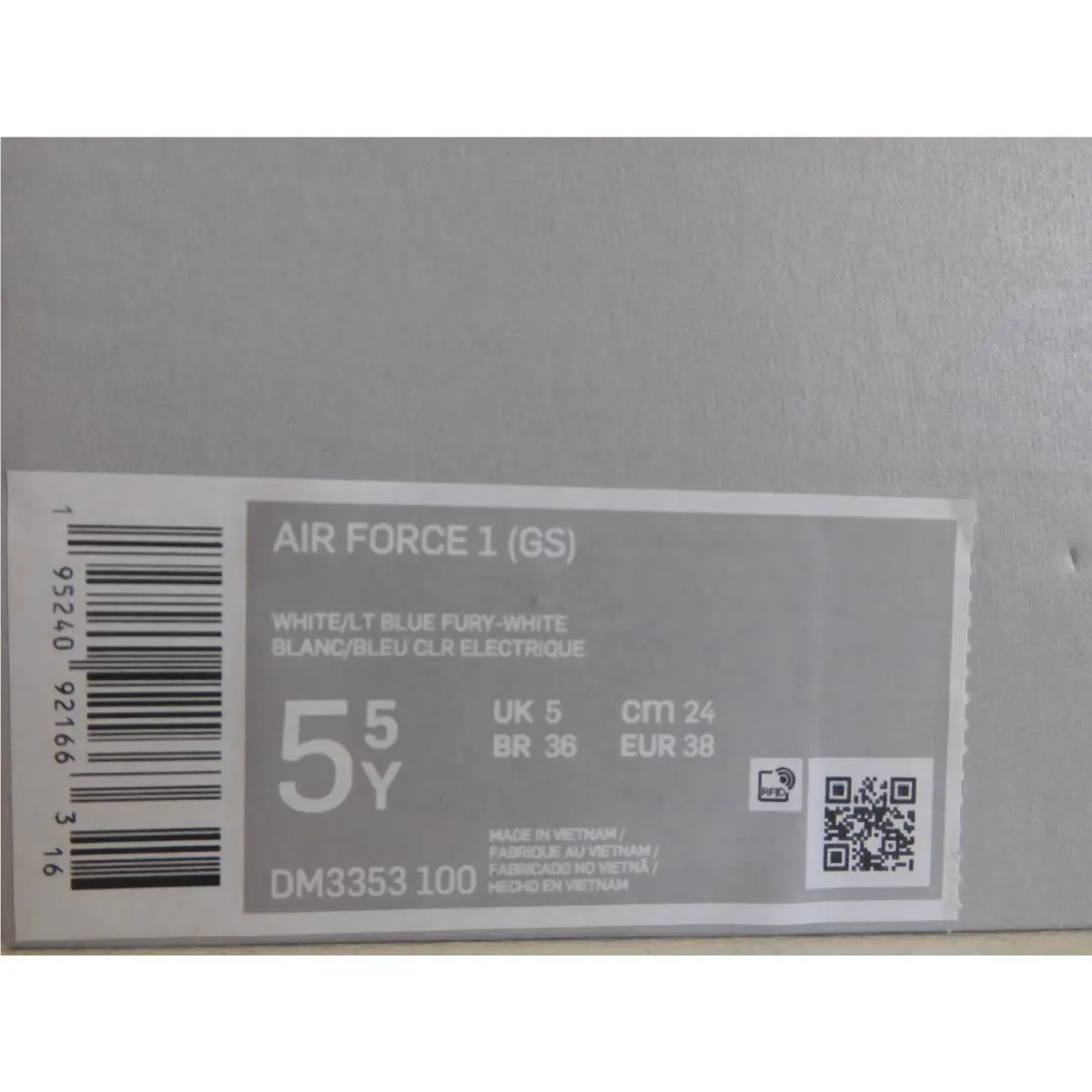 Nike shoes - Nike Air Force 1 GS - White (UPC: 195240921663) 3