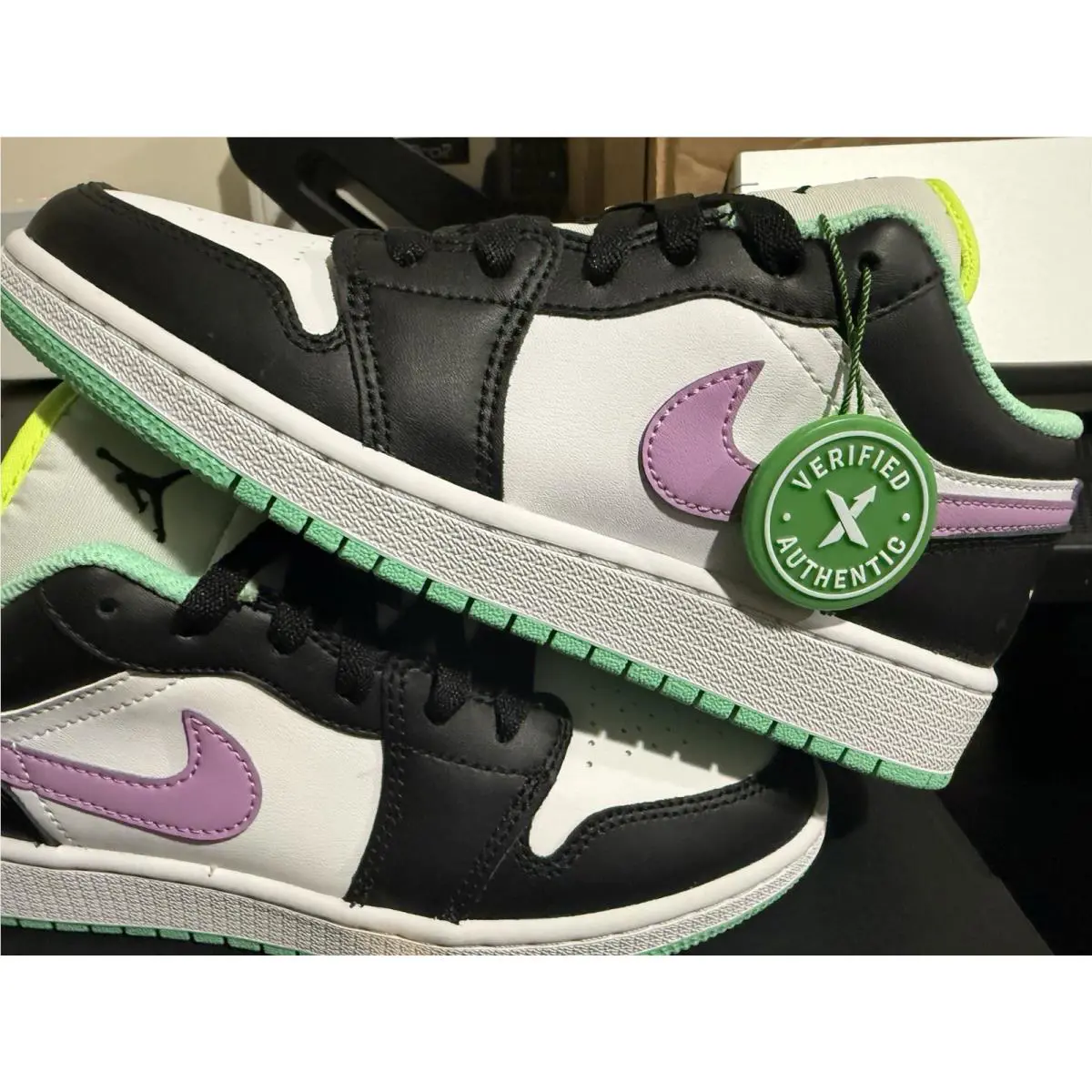 Nike shoes - Air Jordan 1 Low - Air Low - 553560-151 - White/Violet Shock – Black (UPC: 0194956640691) 8