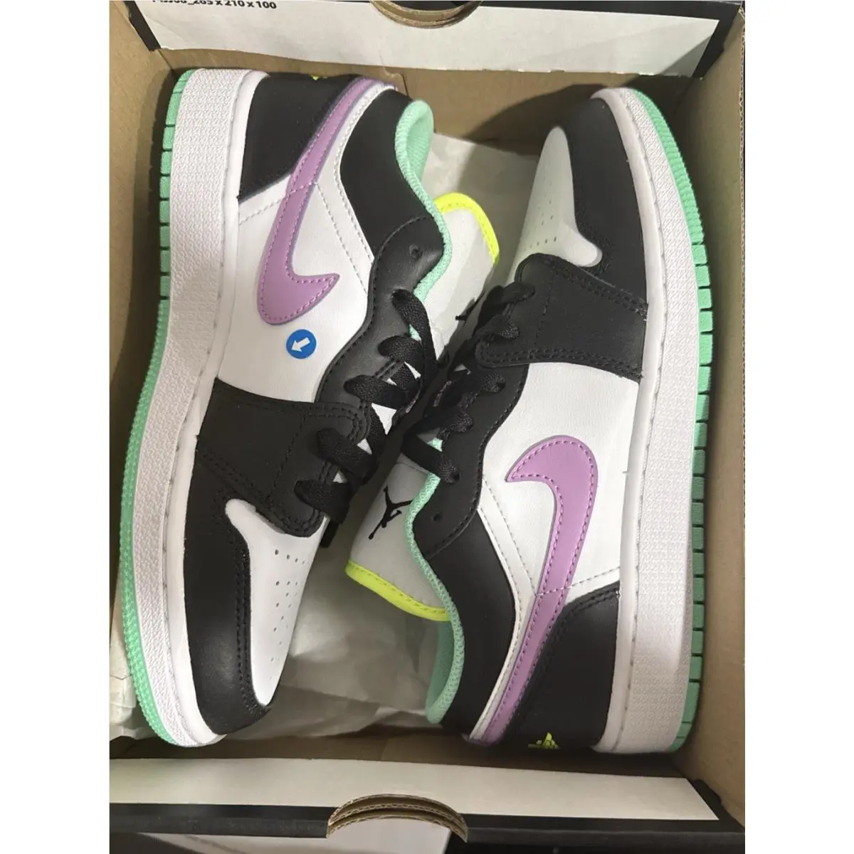 Nike shoes - Air Jordan 1 Low - Air Low - 553560-151 - White/Violet Shock – Black (UPC: 0194956640691) 12