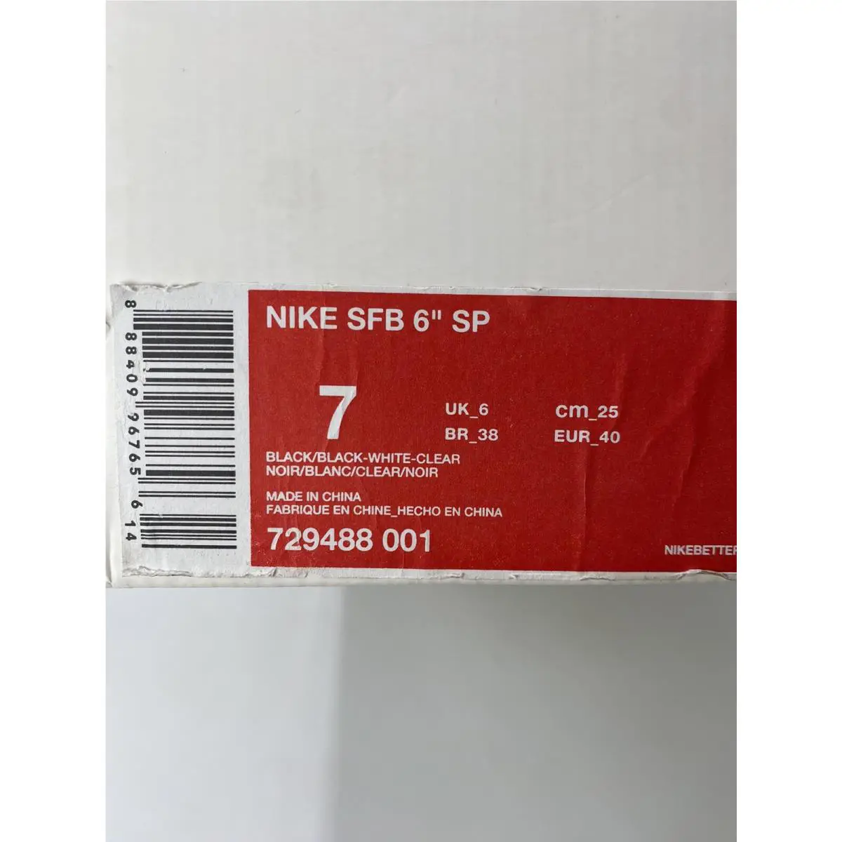Nike shoes - NIKE SFB 6 - SFB - 729488 001 - Black/Black-White-Clear (UPC: 888409967656) 6
