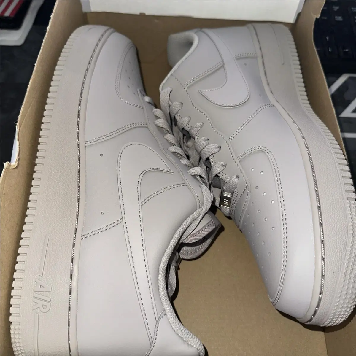 Nike shoes - Nike Air Force 1 `07 - IH1698-001 - Gray (UPC: 198482392048) 4