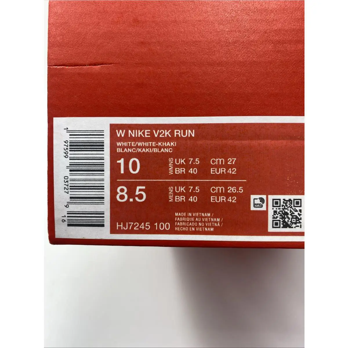 Nike shoes - Nike V2K Run - Run - HJ7245 100 - White/Khaki (UPC: 197599037279) 6