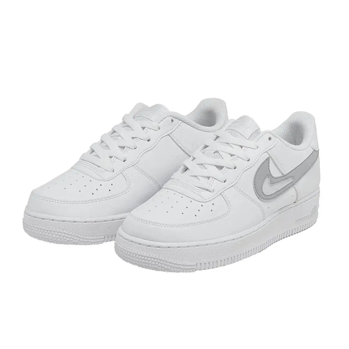 Nike Air Force One Retro Sneakers Low Cut Out Swoosh Top White Trainers Shoes